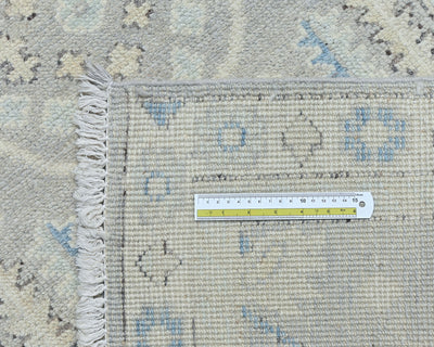 3x12 Ft Gray Oushak Turkish Hand Knotted Traditional Soft Wool Runners