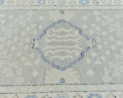 12 Ft Gray Oushak Turkish Hand Knotted Traditional Soft Wool Runner Rug
