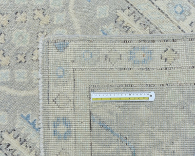 12 Ft Gray Oushak Turkish Hand Knotted Traditional Soft Wool Runner Rug