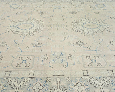 Muted Brown 9x12 Oushak Turkish Hand Knotted Traditional Soft Wool Area Rug