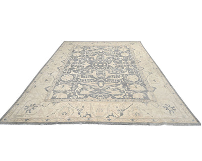 12x14 Ziegler Gray Afghan Hand Knotted Wool Area Rug