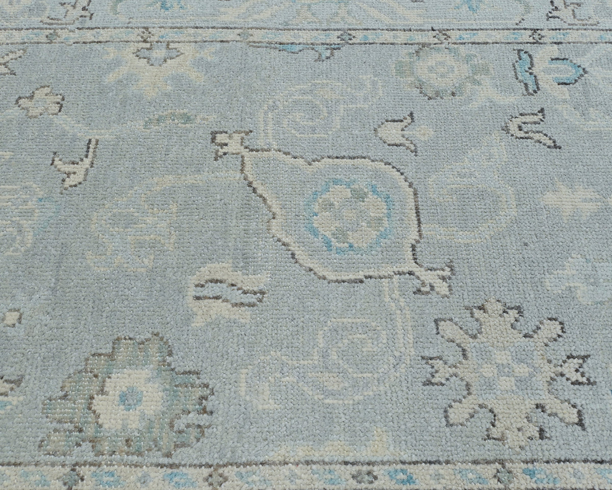 3x5 Ft Gray Oushak Turkish Handmade Traditional Soft Wool Area Rug
