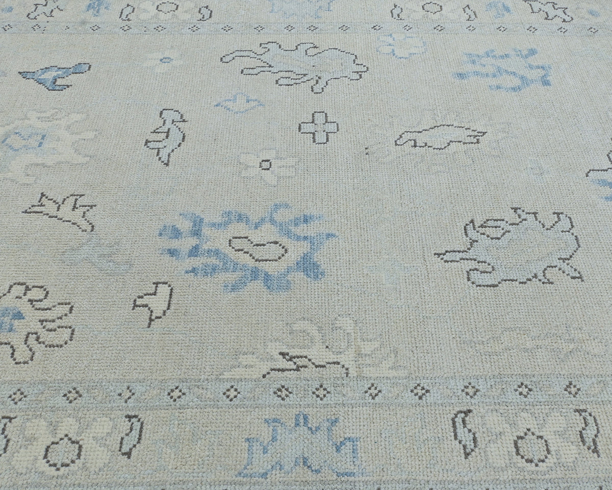 4x6 Taupe Gray Oushak Turkish Hand Knotted Traditional Soft Wool Area Rug