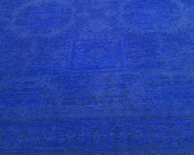 Alfombra tradicional afgana de lana anudada a mano, color azul Chobi, de 1,8 x 2,7 m