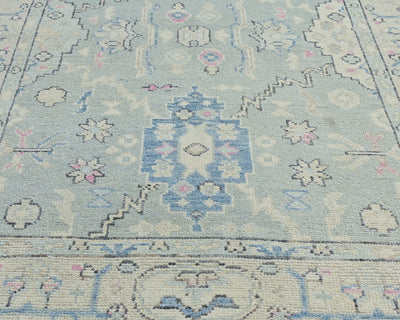 4x6 Ft Gray Oushak Turkish Handmade Traditional Soft Wool Area Rug