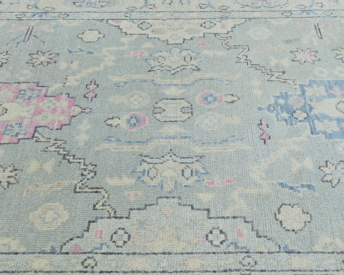 4x6 Ft Gray Oushak Turkish Handmade Traditional Soft Wool Area Rug