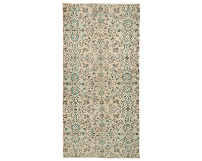 4x8 Vintage Brown Persian Style Hand Knotted Low Pile Wool Area Rug