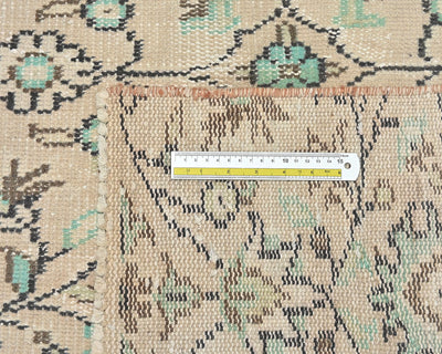 4x8 Vintage Brown Persian Style Hand Knotted Low Pile Wool Area Rug