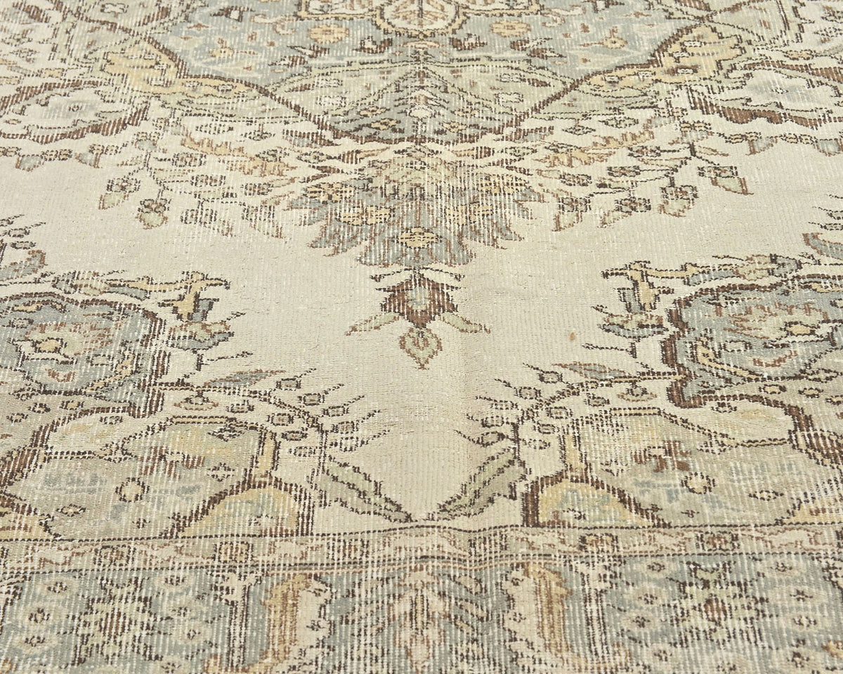Alfombra de lana de pelo corto, estilo persa vintage, marrón, anudada a mano, de 6 x 9 pulgadas