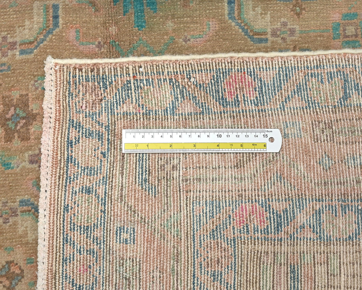 5x10 Vintage Brown Persian Style Hand Knotted Low Pile Wool Area Rug