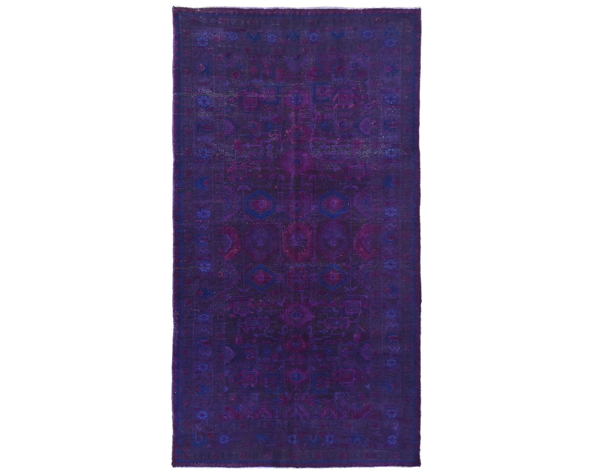 5x10 Vintage Purple Persian Style Hand Knotted Low Pile Wool Area Rug