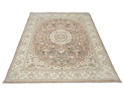 Alfombra de lana anudada a mano de estilo persa oriental de 4x6