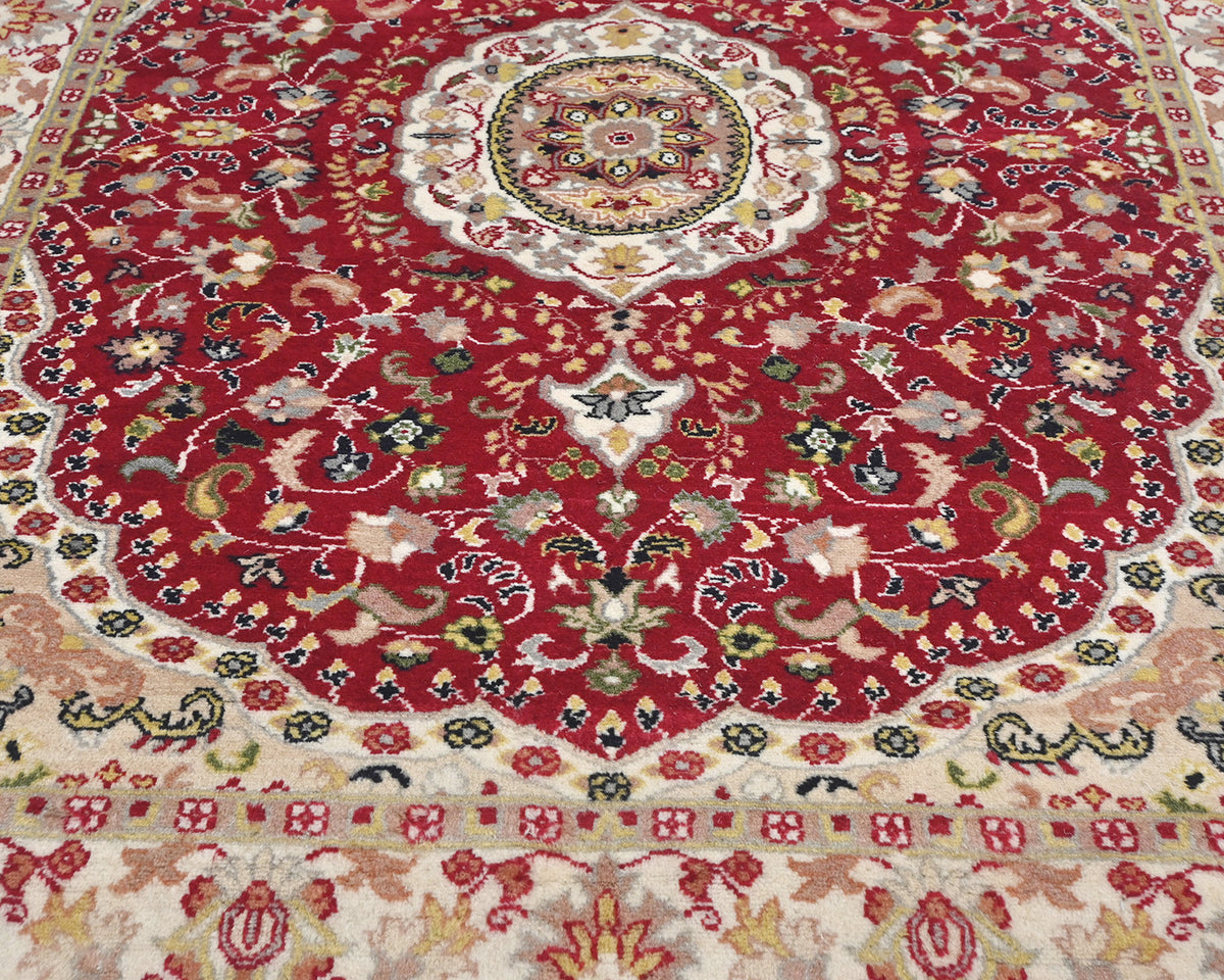 4x6 Oriental Red Persian Style Hand Knotted Wool Area Rug