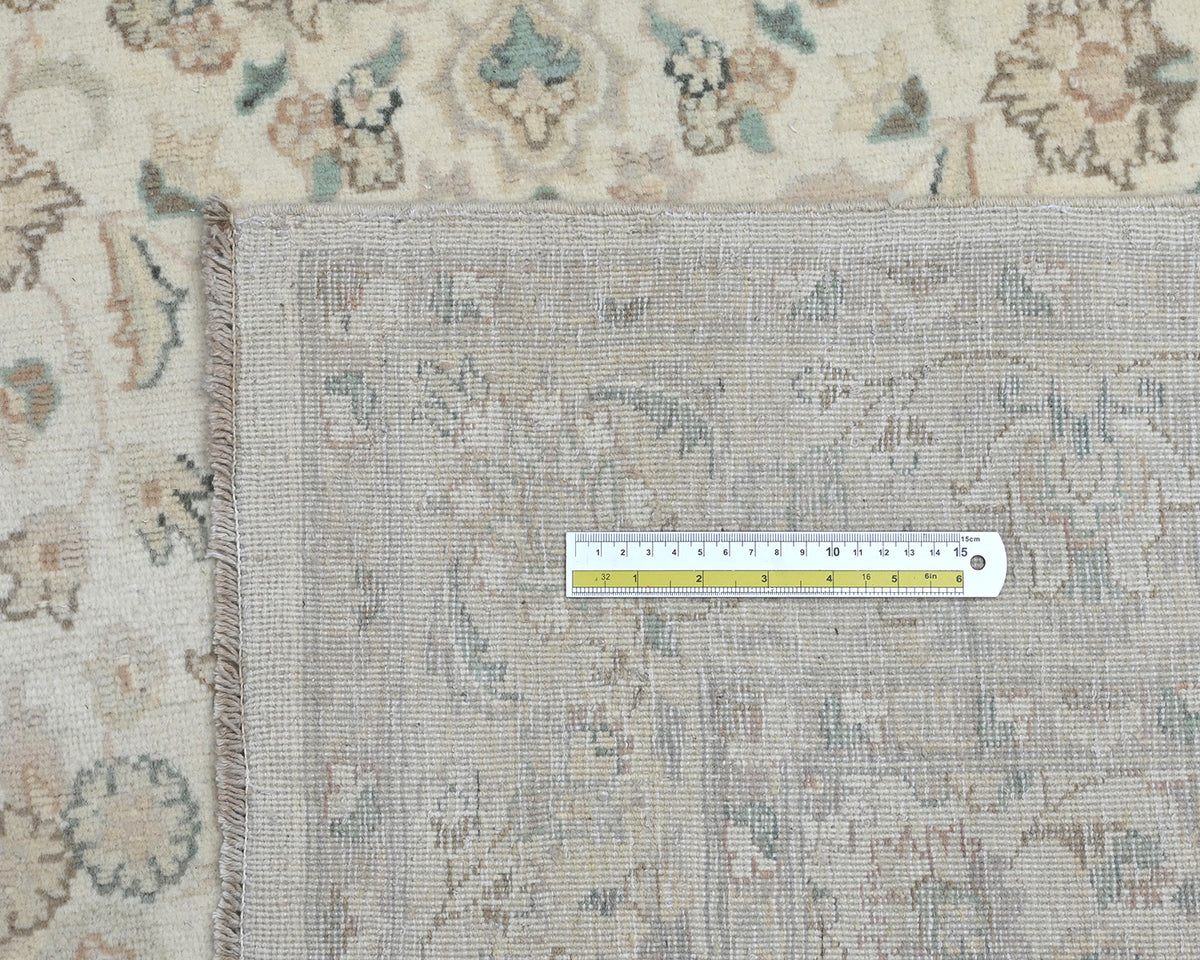 Alfombra de lana anudada a mano, estilo persa oriental beige, de 5 x 9 pulgadas
