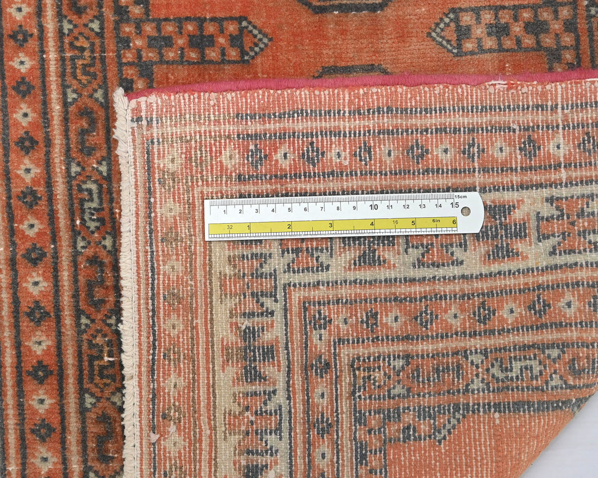 2x3 Vintage Rust Persian Style Hand Knotted Low Pile Wool Area Rug