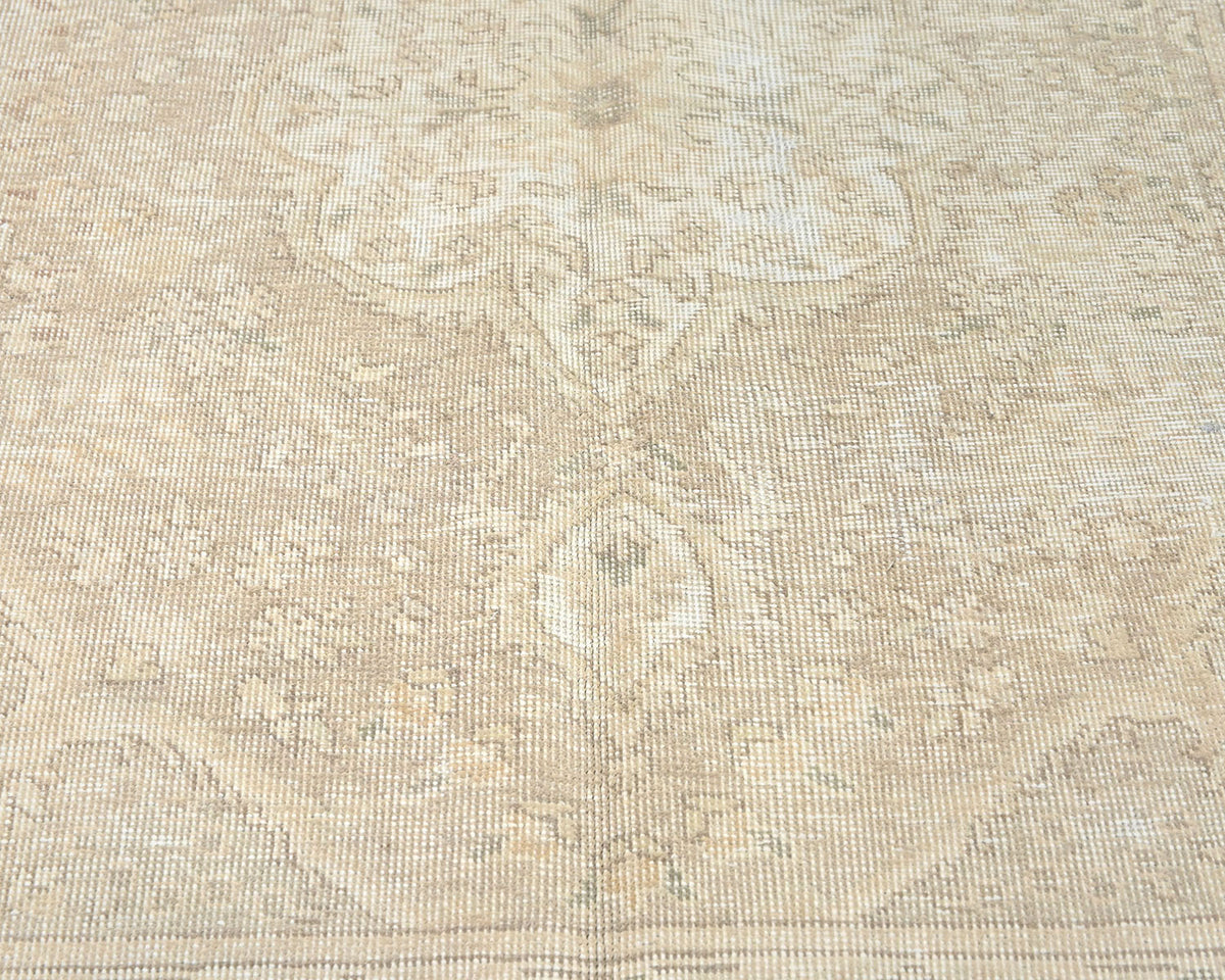 3x5 Vintage Brown Persian Style Hand Knotted Distressed Low Pile Wool Area Rug