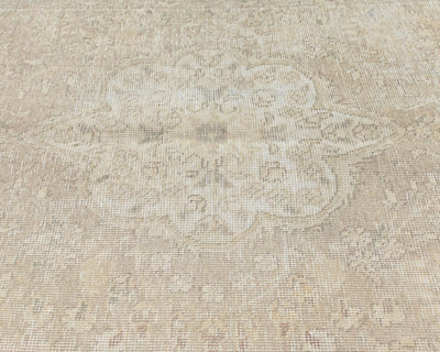 3x5 Vintage Brown Persian Style Hand Knotted Distressed Low Pile Wool Area Rug