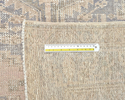 4x7 Vintage Brown Persian Style Hand Knotted Low Pile Wool Area Rug