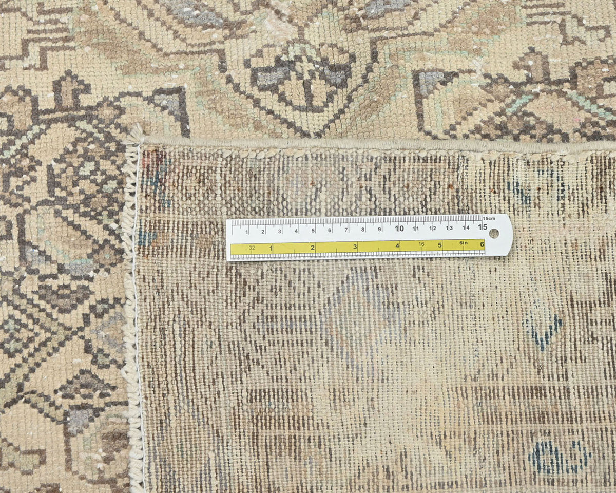 4x7 Vintage Brown Persian Style Hand Knotted Low Pile Wool Area Rug
