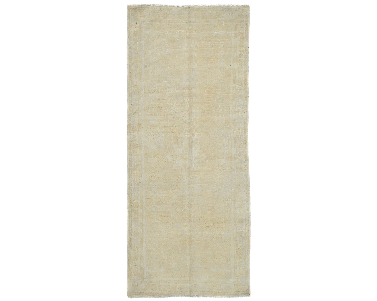 6 Ft Vintage Persian Style Hand Knotted Distressed Low Pile Wool Runner Rug