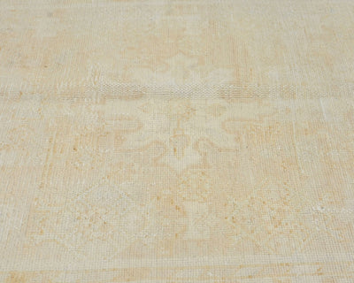 6 Ft Vintage Persian Style Hand Knotted Distressed Low Pile Wool Runner Rug