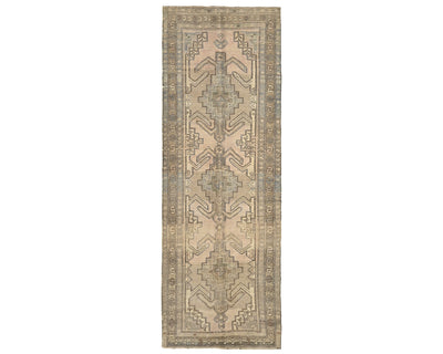 Alfombra de lana de pelo corto anudada a mano, estilo persa, color marrón vintage, de 3 m
