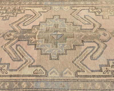 Alfombra de lana de pelo corto anudada a mano, estilo persa, color marrón vintage, de 3 m