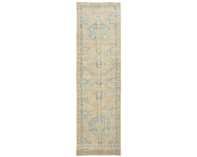 Alfombra de pelo corto desgastada, anudada a mano, estilo persa vintage, color marrón, de 3 m