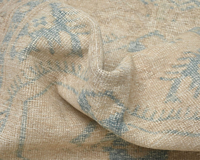 Alfombra de pelo corto desgastada, anudada a mano, estilo persa vintage, color marrón, de 3 m