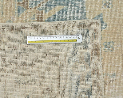 Alfombra de lana de pelo corto, estilo persa vintage, anudada a mano, de 3,35 m