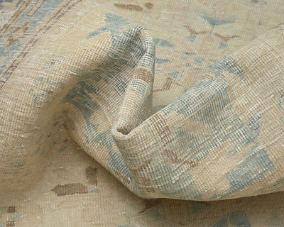 Alfombra de lana de pelo corto, estilo persa vintage, anudada a mano, de 3,35 m