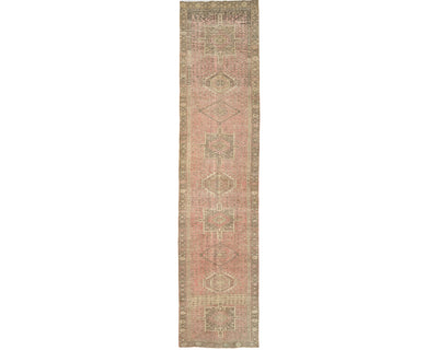 Alfombra de lana de pelo corto anudada a mano, estilo persa, terracota vintage, de 14 pies