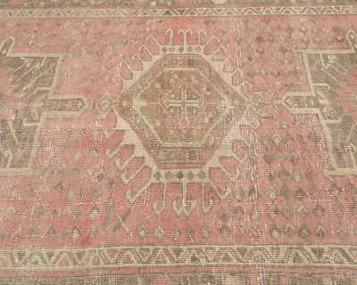 Alfombra de lana de pelo corto anudada a mano, estilo persa, terracota vintage, de 14 pies