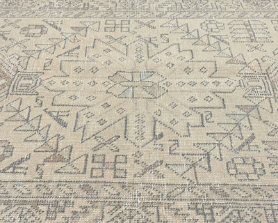 14 Ft Vintage Brown Persian Style Hand Knotted Low Pile Wool Runner Rug