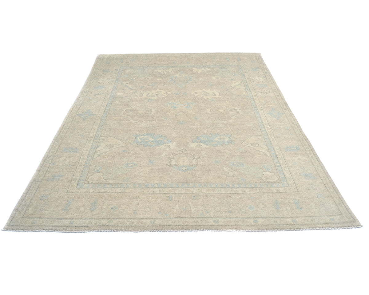 Soft Brown Oushak Turkish Handmade Traditional Wool 8x10 Area Rug