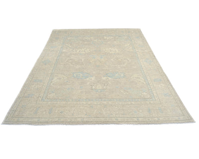 Soft Brown Oushak Turkish Handmade Traditional Wool 8x10 Area Rug