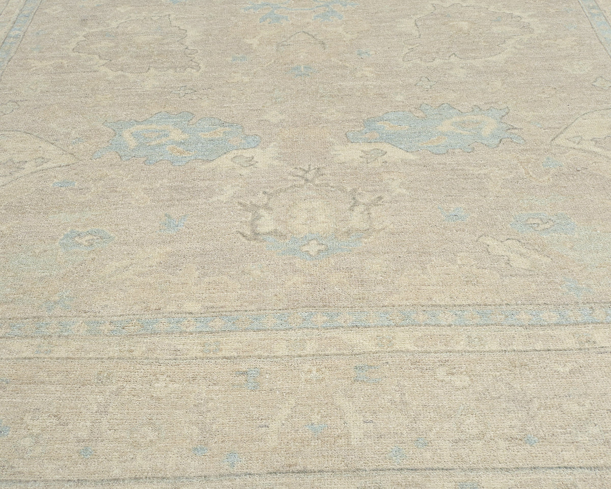 Soft Brown Oushak Turkish Handmade Traditional Wool 8x10 Area Rug