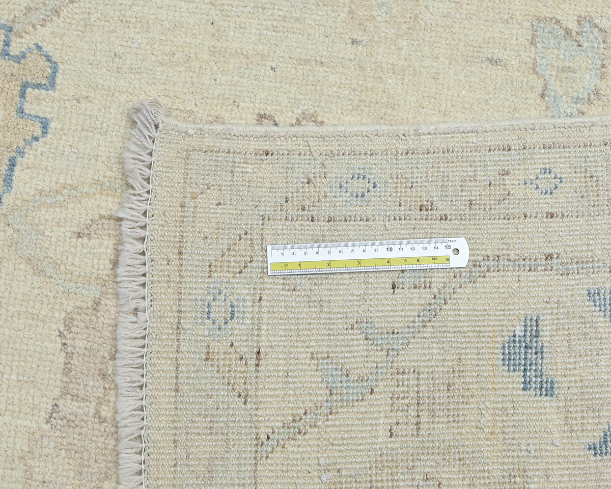 Beige 9x12 Ft Oushak Turkish Hand Knotted Traditional Soft Wool Area Rug