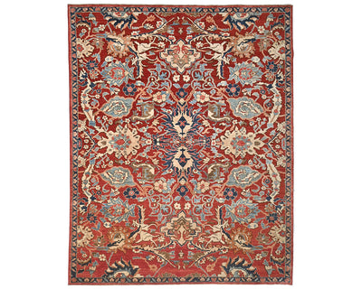 Red 9x12 Aryana Afghan Hand Knotted Veg Dye Wool Area Rug