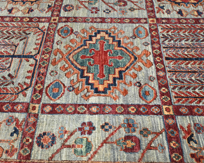 3x5 Gray Aryana Afghan Hand Knotted Veg Dye Wool Area Rug