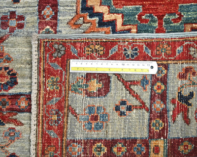 3x5 Gray Aryana Afghan Hand Knotted Veg Dye Wool Area Rug