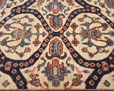 3x4 Beige Aryana Afghan Hand Knotted Veg Dye Wool Area Rug