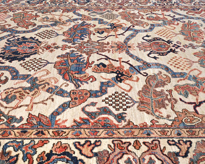 Alfombra afgana Aryana de lana teñida con tinte vegetal, anudada a mano, color beige, 6x9
