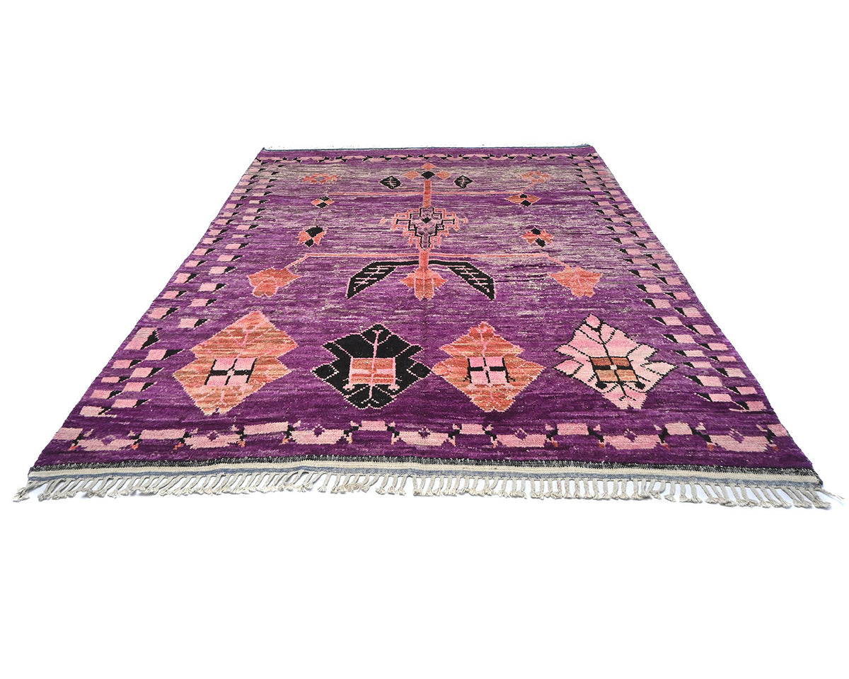 12x14 Moroccan Purple Hand Woven Area Rug
