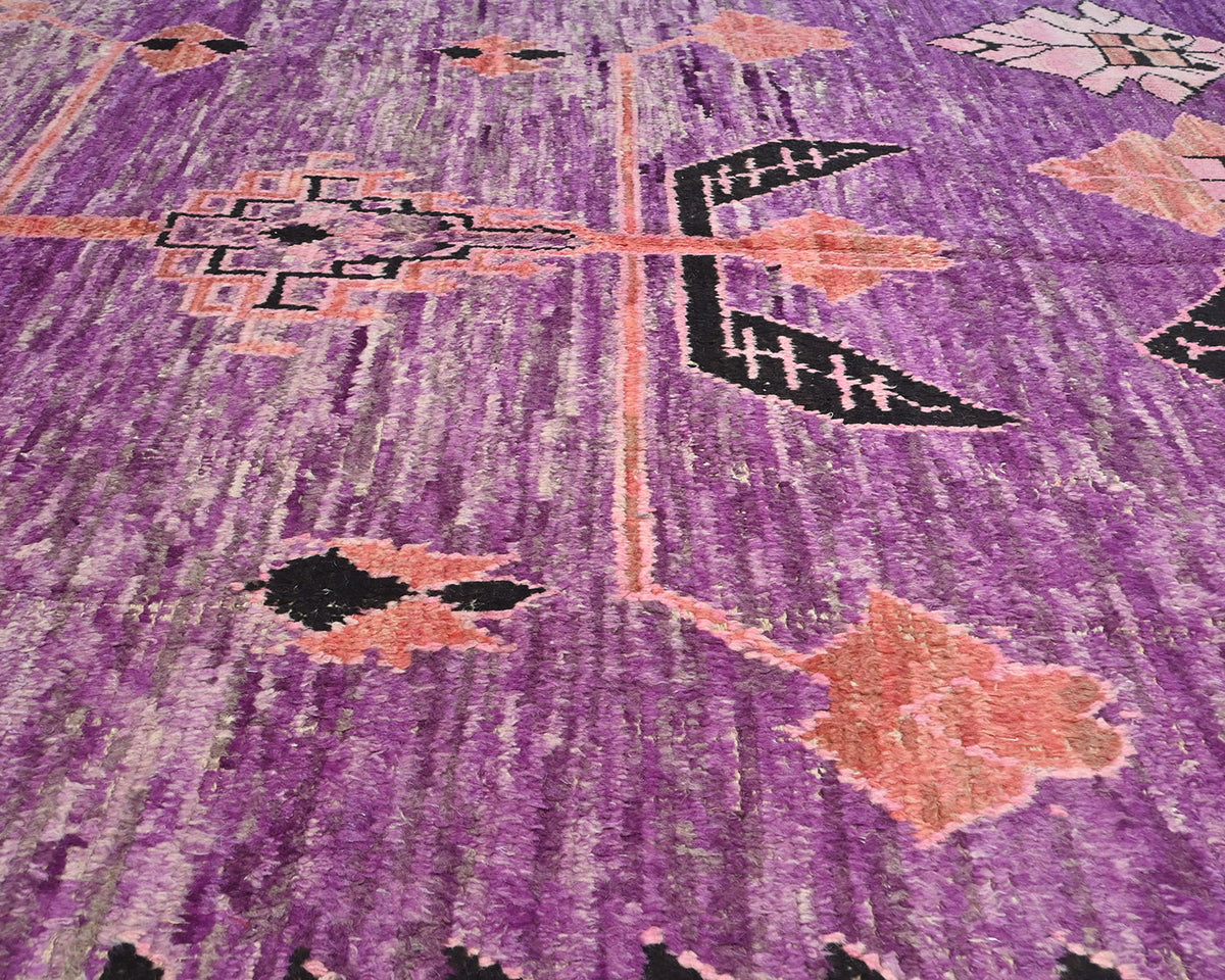 12x14 Moroccan Purple Hand Woven Area Rug