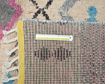 8x11 Moroccan Multicolor Hand Woven Wool Area Rug