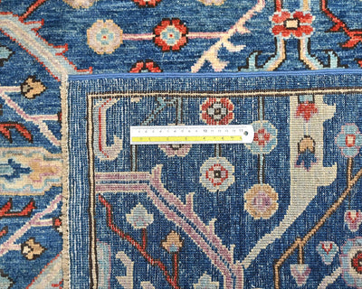 Blue 8x10 Aryana Afghan Hand Knotted Veg Dye Wool Area Rug