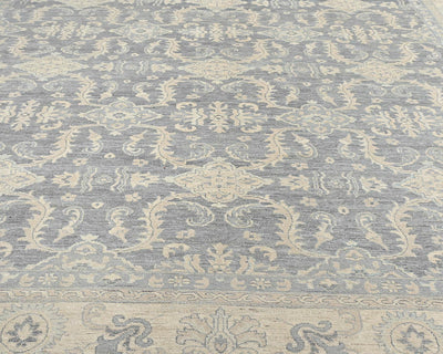 12x14 Ziegler Gray Afghan Hand Knotted Wool Area Rug