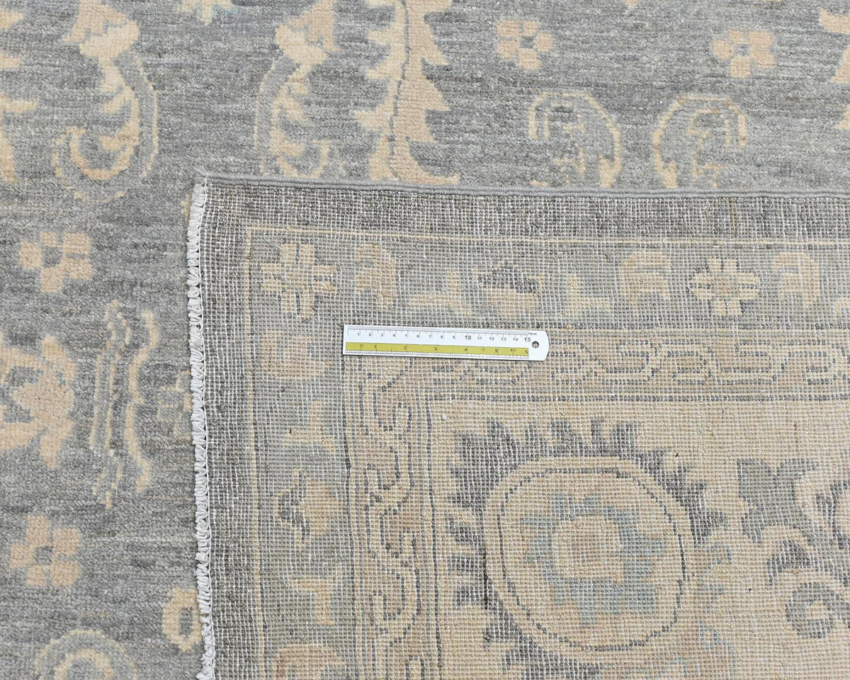 12x14 Ziegler Gray Afghan Hand Knotted Wool Area Rug