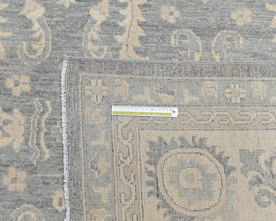 12x14 Ziegler Gray Afghan Hand Knotted Wool Area Rug